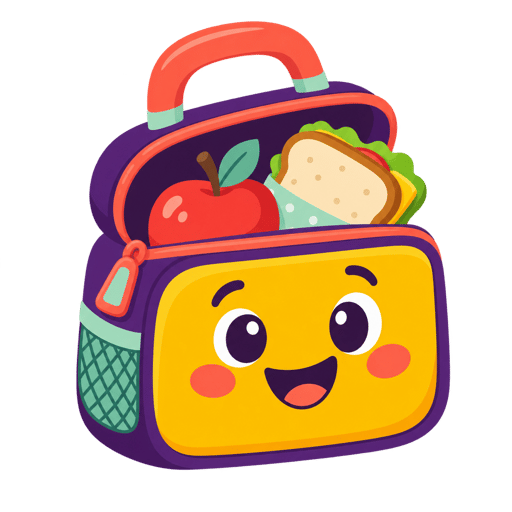 A smiling lunchbox filled with food