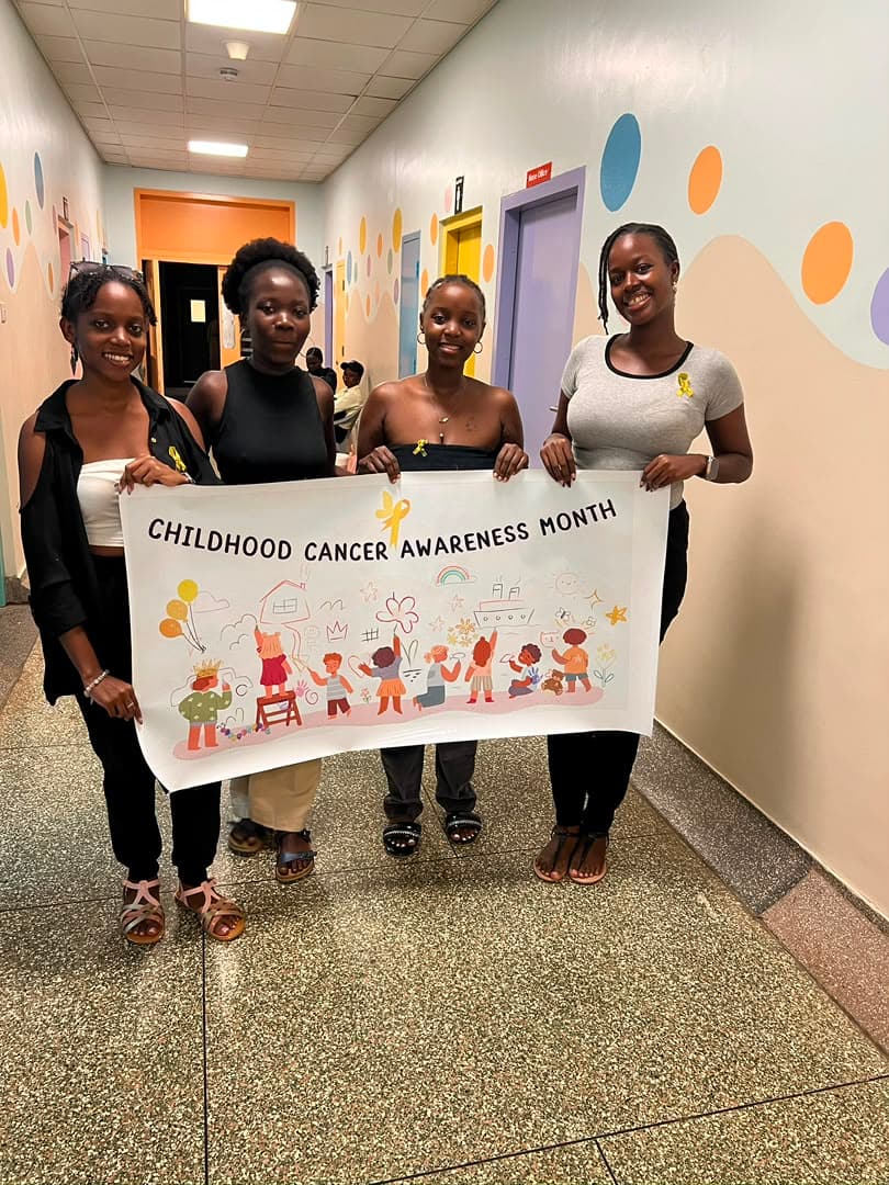 Seasons of Love volunteers in a hospital corridor